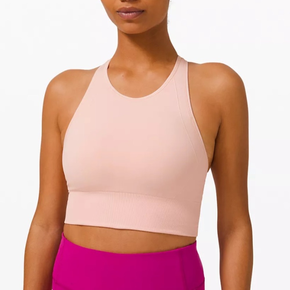 NEW Lululemon pink ebb to street bra crop tank 4